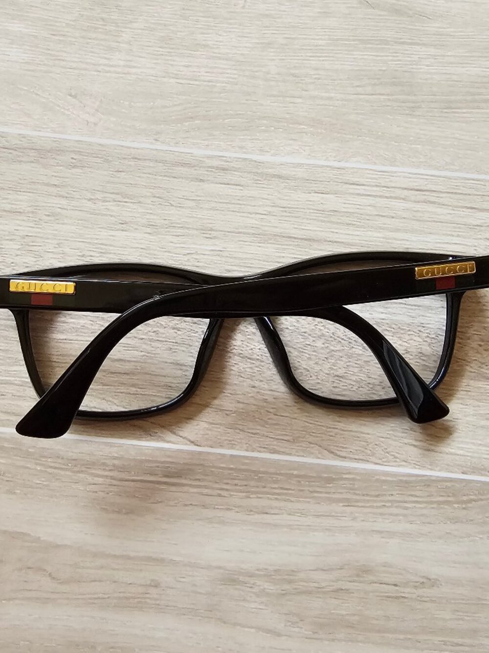 Gucci GG0746S 001 Oversize Sunglasses Frames Black Gold 57-17-145 No Lenses - Picture 2 of 10